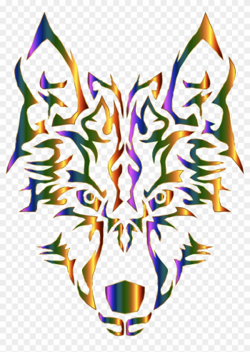 Symmetric Tribal Wolf No Background - Tribal Wolf Symmetric Tribal Wolf No Background - Tribal Wolf