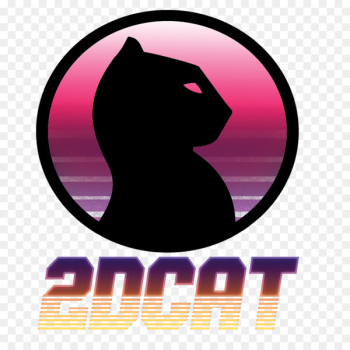 Synthwave, Logo, Sticker, Cat, Violet PNG Synthwave, Logo, Sticker, Cat, Violet PNG