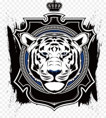 T-shirt Bengal tiger Crown Logo - Tiger badge 