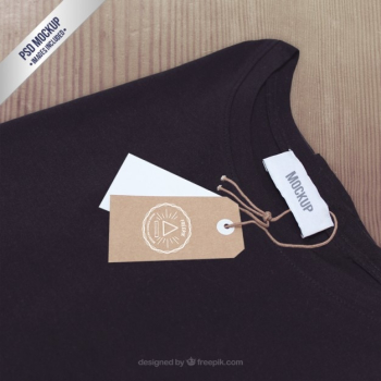 T-shirt label mockup T-shirt label mockup
