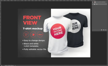 T-shirt mockup front view T-shirt mockup front view