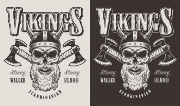 T-shirt print with viking head Free Vector T-shirt print with viking head Free Vector