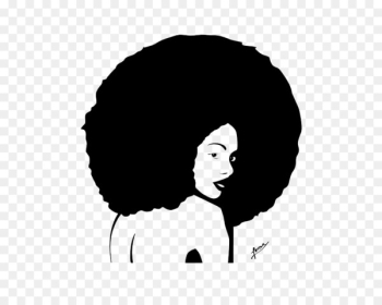 T-shirt Wall decal Afro Stencil Black - Afro Hair PNG Transparent Images 