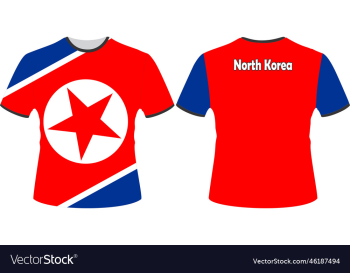 t shirts design with north korea flag