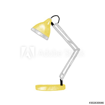Table lamp hand drawn vector illustration