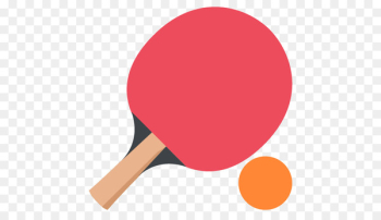 Table tennis racket Emoji Ball - Red table tennis racket cartoon 