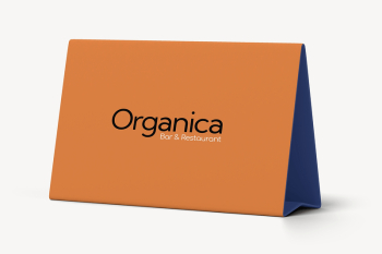 Table tent mockup, orange 3D | Free PSD Mockup - rawpixel Table tent mockup, orange 3D | Free PSD Mockup - rawpixel