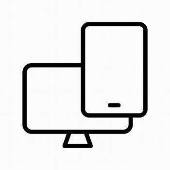 Tablet png icon for social media in outline… | Free stock illustration | High Resolution graphic