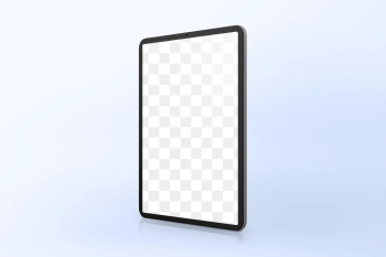 Tablet screen png mockup, 3D | Free PNG Mockup - rawpixel