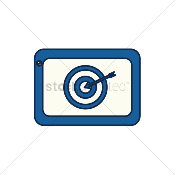 Tablet with dartboard