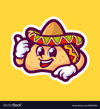 taco cartoon character mascot logo taco cartoon character mascot logo