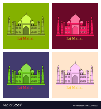 Taj mahal culture architecture vector image Taj mahal culture architecture vector image