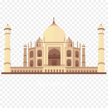 Taj Mahal Landmark Illustration - Vector Taj Mahal 