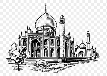 Taj Mahal png mosque clipart, | Free PNG - rawpixel