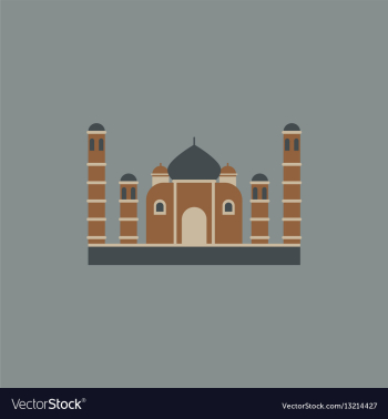 Taj mahal temple indian pagoda vector image Taj mahal temple indian pagoda vector image
