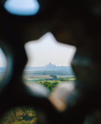 Taj Mahal view from from Agra fort . Taj Mahal view from from Agra fort .