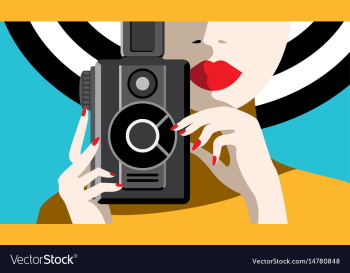 Taking pictures vector image