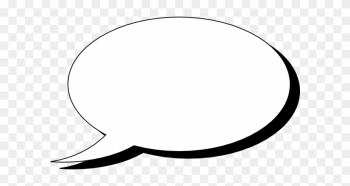 Talk Bubble Single Clip Art - Speech Bubble White Png