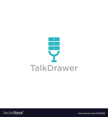 Talk drawer logo template vector image Talk drawer logo template vector image