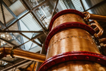 Tall Bronze Barrel Below Skylight Tall Bronze Barrel Below Skylight
