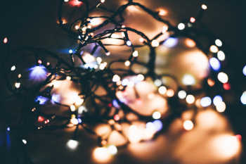 Tangled Christmas lights bokeh Tangled Christmas lights bokeh