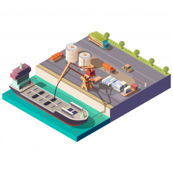 Tanker ship loading in port isometric Free Vector Tanker ship loading in port isometric Free Vector