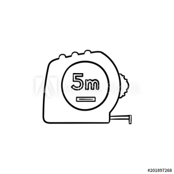 Tape measure hand drawn outline doodle icon Tape measure hand drawn outline doodle icon
