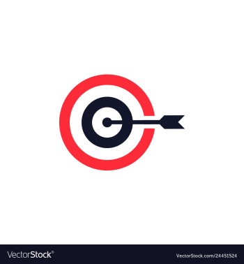 Target icon with letter c logo design vector image Target icon with letter c logo design vector image