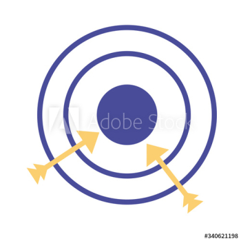 target with arrows line style icon target with arrows line style icon