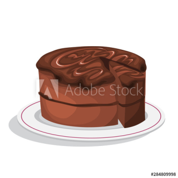 Tasty cake on the plate Tasty cake on the plate
