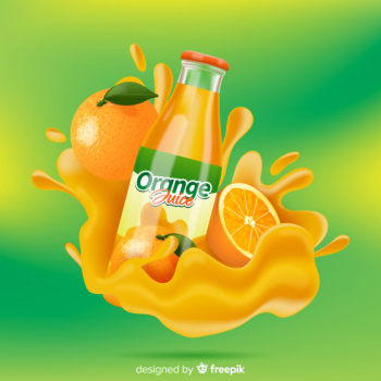 Tasty orange juice advertisement Tasty orange juice advertisement