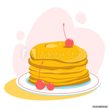 Tasty pancake for breakfast with berry Tasty pancake for breakfast with berry
