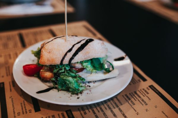 Tasty vegetable sandwich with drinks Tasty vegetable sandwich with drinks