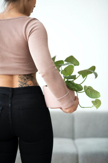Tattooed millennial plant parent holding… | Free stock photo | High Resolution image