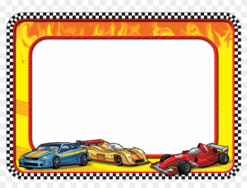 Tcr5310 Race Cars Name Tags Image - Frame For Name Tags