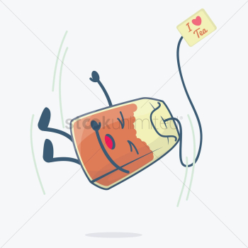 Tea bag falling Tea bag falling
