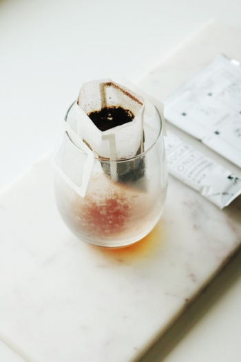 Tea Bag in Clear Glass Cup Tea Bag in Clear Glass Cup
