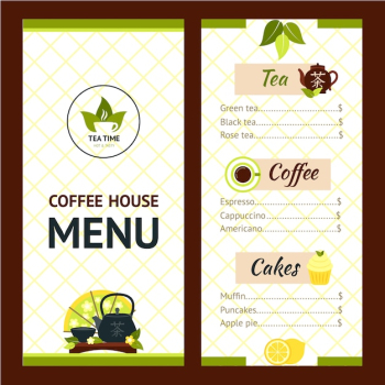 Tea Cafe Menu Tea Cafe Menu