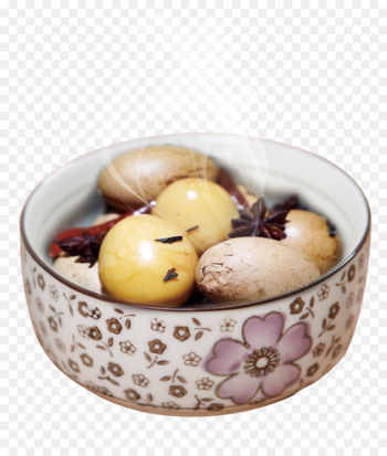 Tea egg Chinese steamed eggs Banmian Beef noodle soup - A bowl of steamed eggs 