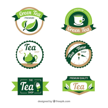 Tea leaves logo collection Tea leaves logo collection