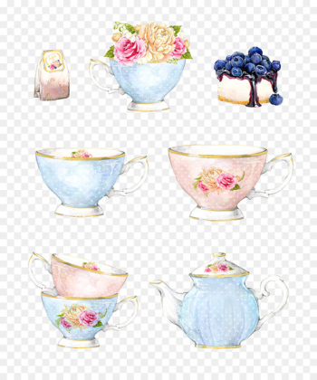 Tea Watercolor painting Illustration - cup Tea Watercolor painting Illustration - cup