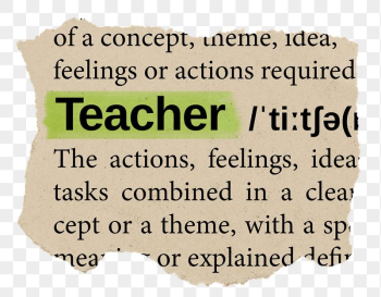 Teacher png word sticker, torn | Free PNG - rawpixel