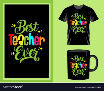 teacher t shirt and mug design