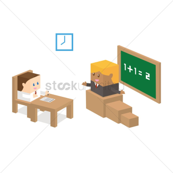 Teacher teaching in class Teacher teaching in class