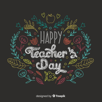 Teachers day concept with hand drawn background Free Vector Teachers day concept with hand drawn background Free Vector