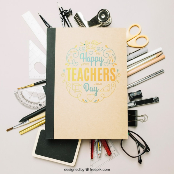 Teachers day mockup