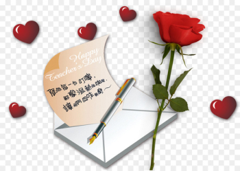 Teachers Day Thanksgiving Gratitude - Teacher's Day decorations, thank you letters, roses 