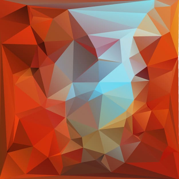 Teal and orange abstract painting, Polygon Geometry, Fun Colorful geometric triangle diamond pattern background transparent background PNG clipart