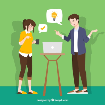 Team work background in flat style Team work background in flat style