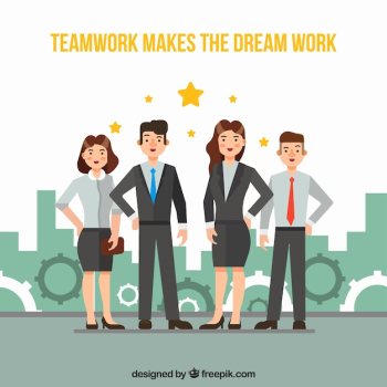 Team work with stars Team work with stars